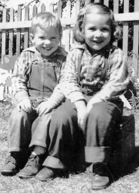 Photo of the Author with his big sister Judy